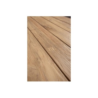 Table à manger de jardin rectangulaire en teck recyclé L240 PORQUEROLLES - HELLIN