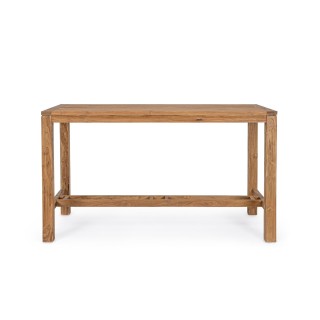 Table haute de jardin rectangulaire en teck recyclé L180 NAXOS - HELLIN