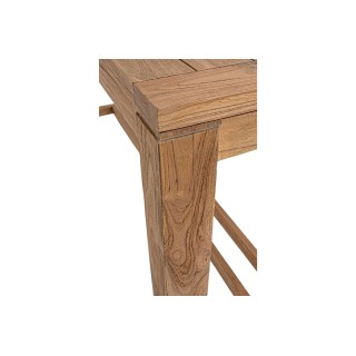 Table haute de jardin rectangulaire en teck recyclé L180 NAXOS - HELLIN