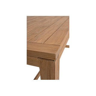Table haute de jardin rectangulaire en teck recyclé L180 NAXOS - HELLIN