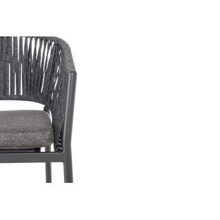 Chaise de jardin en métal et polypropylène (lot de 4) CANNES - HELLIN