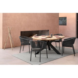 Chaise de jardin en métal et polypropylène (lot de 4) CANNES - HELLIN