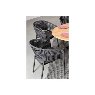 Chaise de jardin en métal et polypropylène (lot de 4) CANNES - HELLIN