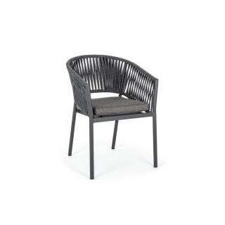 Chaise de jardin en métal et polypropylène (lot de 4) CANNES - HELLIN