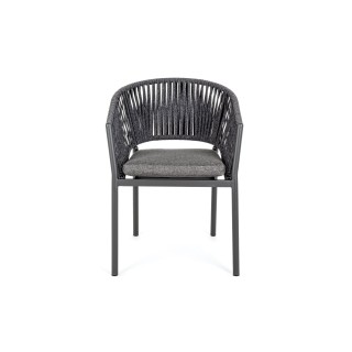 Chaise de jardin en métal et polypropylène (lot de 4) CANNES - HELLIN