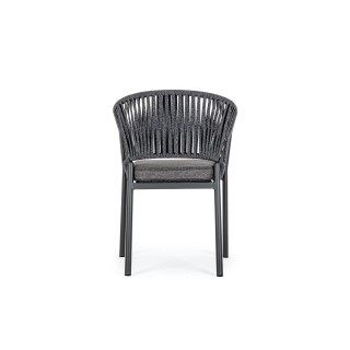 Chaise de jardin en métal et polypropylène (lot de 4) CANNES - HELLIN