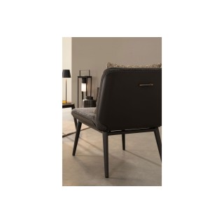 Salon de jardin en aluminium et coussins en toile (set de 3) ST VALERY - HELLIN