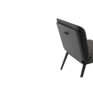 Salon de jardin en aluminium et coussins en toile (set de 3) ST VALERY - HELLIN