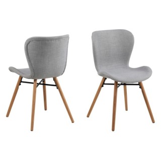 Chaise bois de chêne et tissu coloré : style scandinave | Hellin