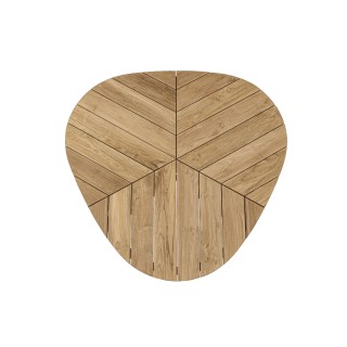 Table à manger de jardin triangulaire en teck et métal L160 CAP FERRET - HELLIN