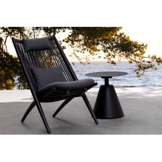 Fauteuil de jardin lounge design en métal (lot de 2) - BELLE ILE