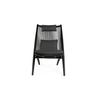 Fauteuil de jardin lounge design en métal (lot de 2) - BELLE ILE