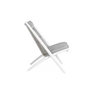 Fauteuil de jardin lounge design en métal (lot de 2) - BELLE ILE