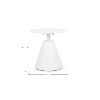 Table basse de jardin ronde en aluminium D50 - HOSSEGOR