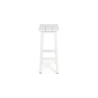 Tabouret de bar de jardin en métal blanc H71  BAYONNE - HELLIN