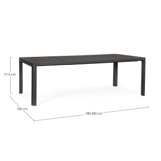 Table de jardin extensible en aluminium pour 8/10 personnes AVIGNON- HELLIN