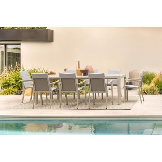 Table de jardin extensible en aluminium pour 8/10 personnes AVIGNON- HELLIN