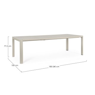 Table de jardin extensible en aluminium pour 8/10 personnes AVIGNON- HELLIN