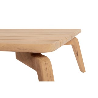 Table basse de jardin rectangulaire en teck L120 BREHAT - HELLIN
