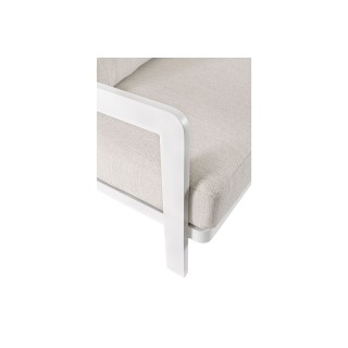 Salon de jardin en aluminium et coussins en toile (set de 4)  ARCACHON - HELLIN