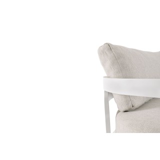 Salon de jardin en aluminium et coussins en toile (set de 4)  ARCACHON - HELLIN