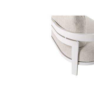 Salon de jardin en aluminium et coussins en toile (set de 4)  ARCACHON - HELLIN