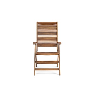 Chaise de jardin inclinable avec accoudoirs en acacia CANCALE - HELLIN
