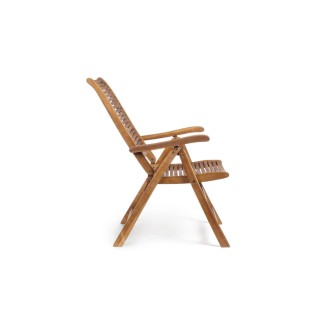 Chaise de jardin inclinable avec accoudoirs en acacia CANCALE - HELLIN