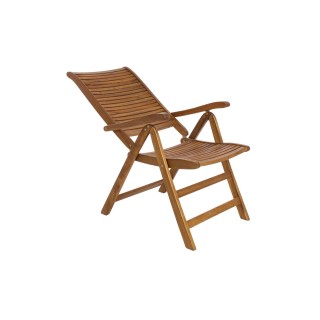 Chaise de jardin inclinable avec accoudoirs en acacia CANCALE - HELLIN