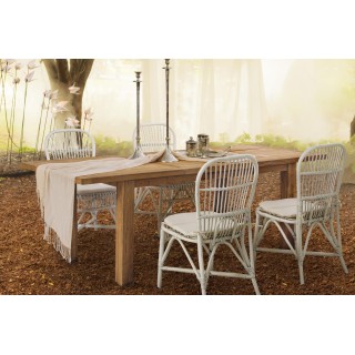 Table à diner de jardin extensible en teck recyclé L180/250 SAINT MALO - HELLIN