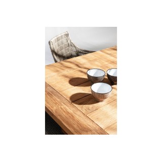 Table à diner de jardin extensible en teck recyclé L180/250 SAINT MALO - HELLIN