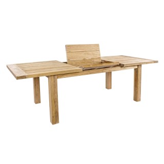 Table à diner de jardin extensible en teck recyclé L180/250 SAINT MALO - HELLIN