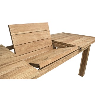 Table à diner de jardin extensible en teck recyclé L180/250 SAINT MALO - HELLIN