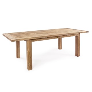 Table à diner de jardin extensible en teck recyclé L180/250 SAINT MALO - HELLIN