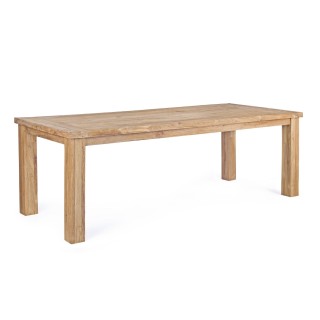 Table d'intérieur et d'extérieur rectangulaire en teck recyclé L240 SAINT MALO - HELLIN