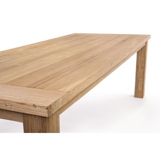 Table d'intérieur et d'extérieur rectangulaire en teck recyclé L240 SAINT MALO - HELLIN