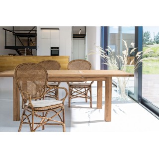 Table d'extérieur extensible en teck recyclé L160/220 SAINT MALO - HELLIN