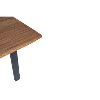 Table de jardin rectangulaire en acacia et métal L200 OLERON - HELLIN