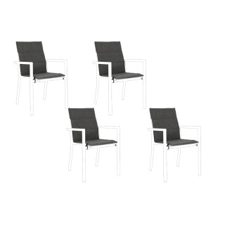 Coussin pour chaise de jardin en toile (lot de 4)  CASSIS - HELLIN