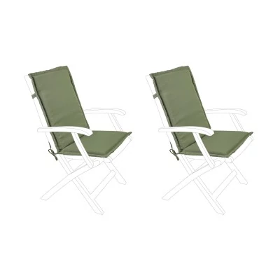 Coussin pour chaise de jardin dossier moyen (lot de 2)  CANCALE - HELLIN