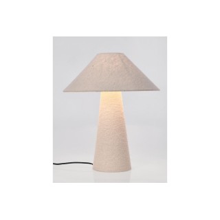Luminaire à poser structure métal tissu bouclé H46cm COTTONE - HELLIN