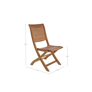 Chaise d'extérieur pliable en bois d'acacia (lot de 2) CANCALE - HELLIN