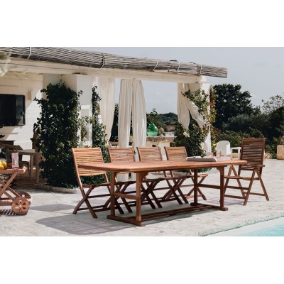 Fauteuil d'extérieur pliant en acacia (lot de 2)  CANCALE- HELLIN