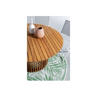 Table d'extérieur ronde en bois D120 PIANA - HELLIN