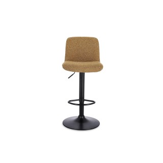 Chaise de bar réglable en tissu et métal noir (lot de 2) RAPHAEL - HELLIN