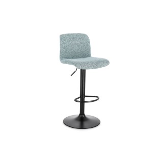 Chaise de bar réglable en tissu et métal noir (lot de 2) RAPHAEL - HELLIN