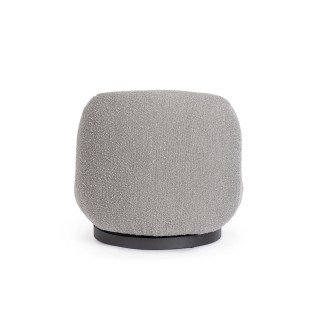 Fauteuil bas pivotant en tissu bouclette JEAN - HELLIN