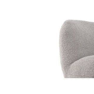 Fauteuil bas pivotant en tissu bouclette JEAN - HELLIN