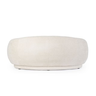 Canapé 3 places en tissu bouclette blanc L191 ELLA - HELLIN