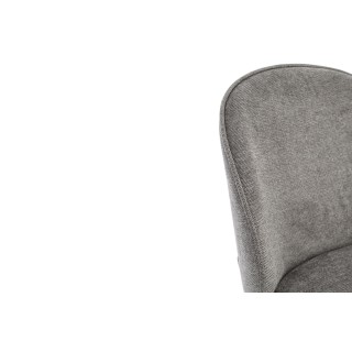 Chaise de salle à manger design en tissu et métal noir (lot de 2)  NELLY - HELLIN